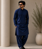 Wash & Wear Navy Blue Color