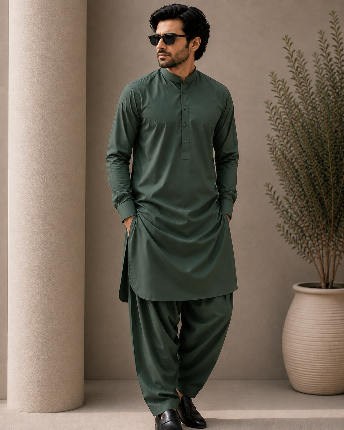 Wash & Wear Dark Green